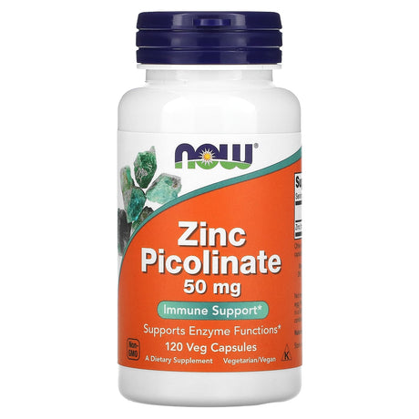 Now Zinc Picolinate, 50 mg, 120 Veggie Capsules - Now