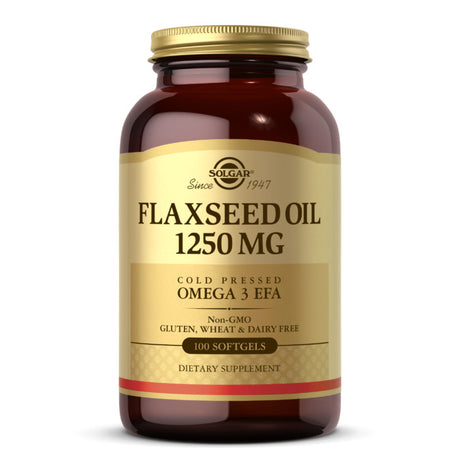 Solgar Flaxseed Oil, 1250 mg, 100 Softgels - Solgar