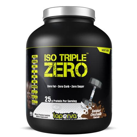 Laperva Iso Triple Zero Next Generation Whey Protein, Belgian Chocolate, 4 LB - Laperva