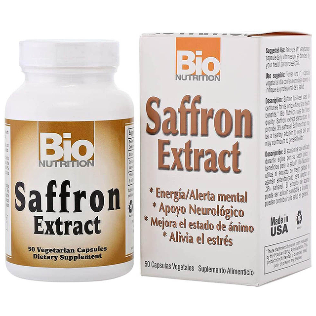 Bio Nutrition Saffron Extract, 50 Veggie Capsules - Bio Nutrition