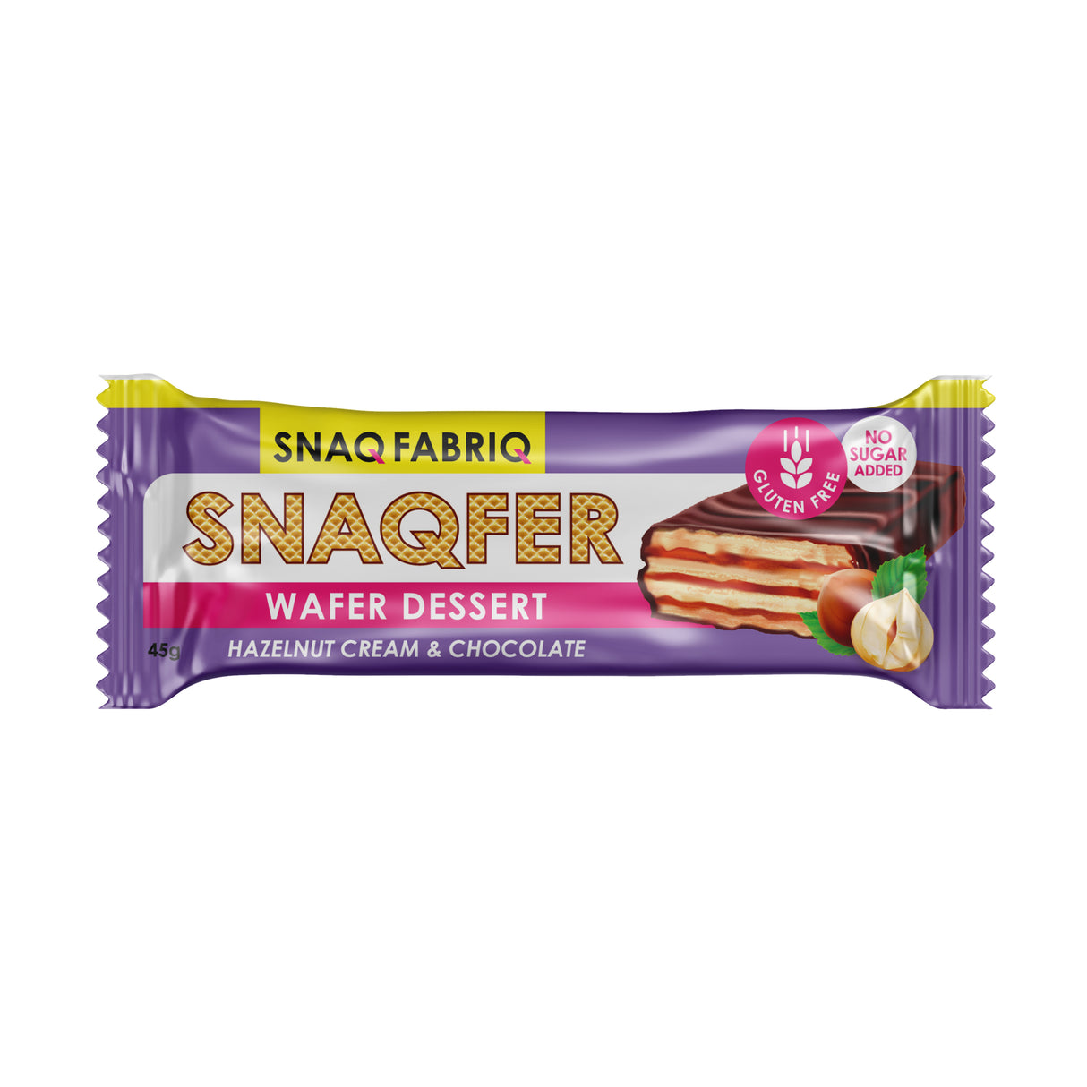 Chocolate Hazelnut Wafer Dessert, Snaq Fabriq Snaqfer, 45 Gm - SNAQ FABRIQ