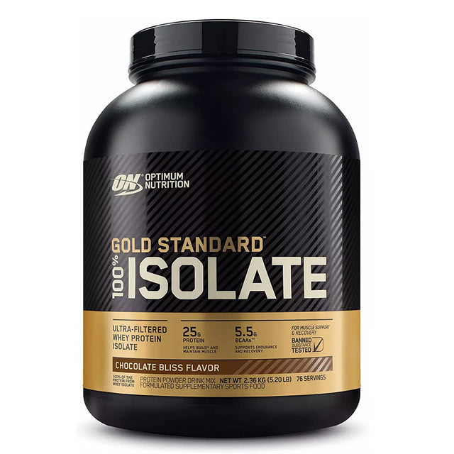 Optimum Nutrition Gold Standard 100% Isolate, Chocolate Bliss, 5.2 Lb - Optimum Nutrition