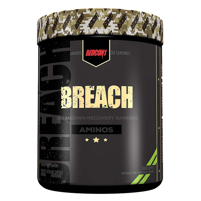 Redcon1 Breach Aminos BCAA, Sour Apple, 30 Servings - Redcon1