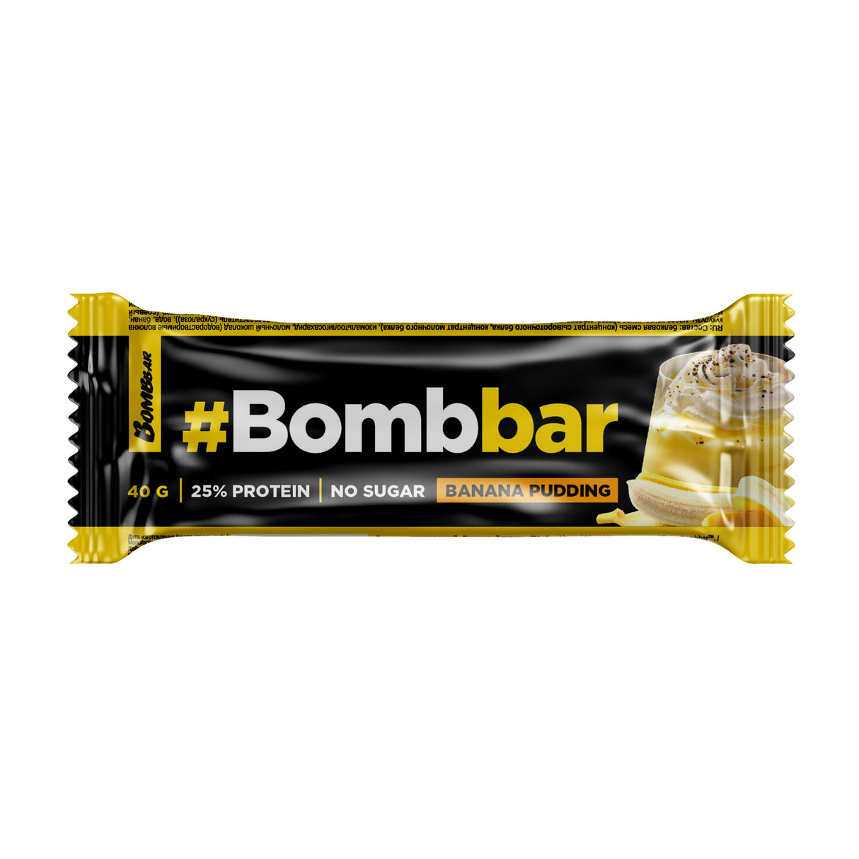 BombBar Protein Bar, 1 Bar, Banana Pudding - BombBar