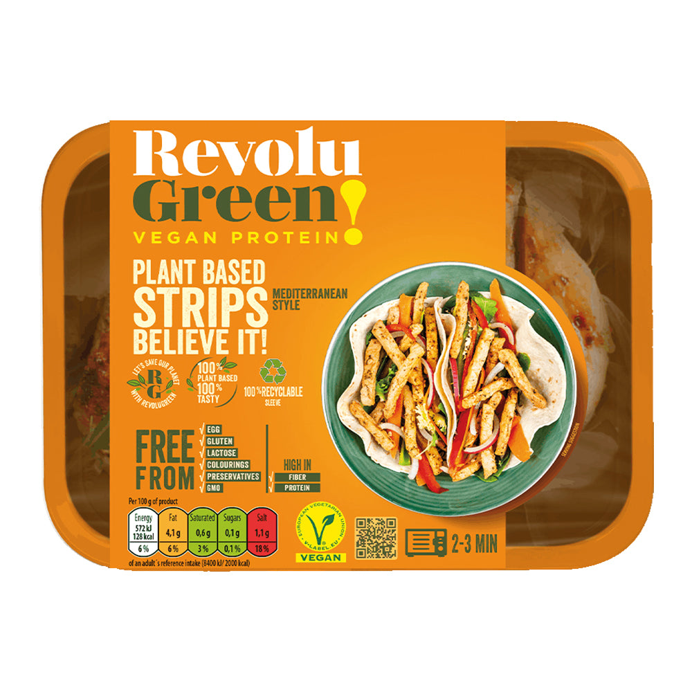 Revolu Green Mediterranean Style Strips, 160 Gm - Revolu Green