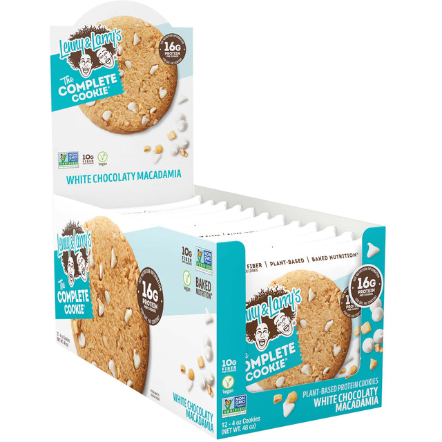 Lenny & Larry’s Complete Cookies, White Chocolate Macadamia, Box of 12 Pieces - Lenny & Larry’s