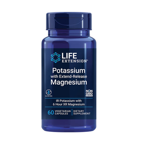 Life Extension Extend-Release Magnesium with Potassium, 60 Veggie Capsules - Life Extension