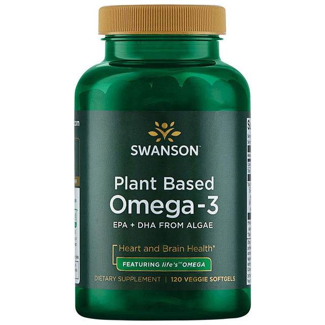 Swanson Omega-3 Plant-Based, 300 mg, 120 Veggie Softgels - Swanson