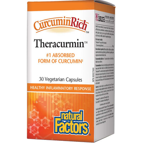 CurcuminRich Theracurmin by Natural Factors, 30 mg, 30 Veggie Capsules - Natural Factors