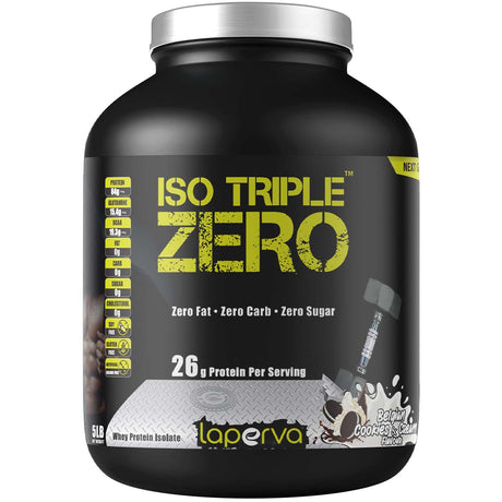 Laperva Iso Triple Zero Next Generation Whey Protein, Belgian Cookies and Cream, 5 LB - Laperva