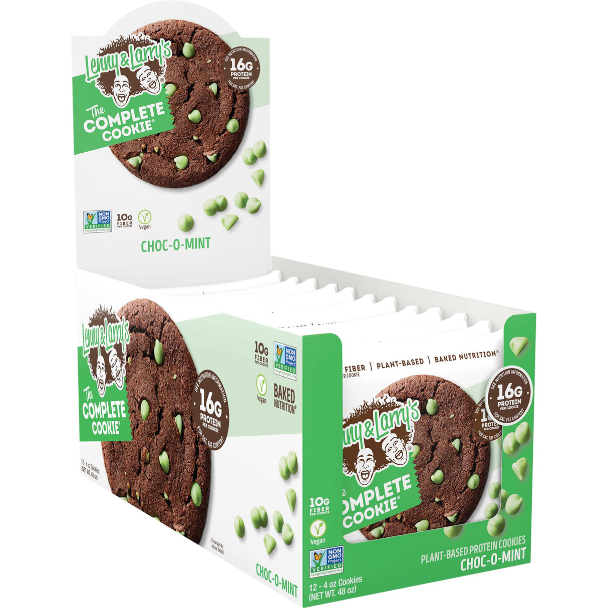 Box of 12 Pieces, Lenny & Larry’s Complete Cookies, Chocolate Mint - Lenny & Larry’s