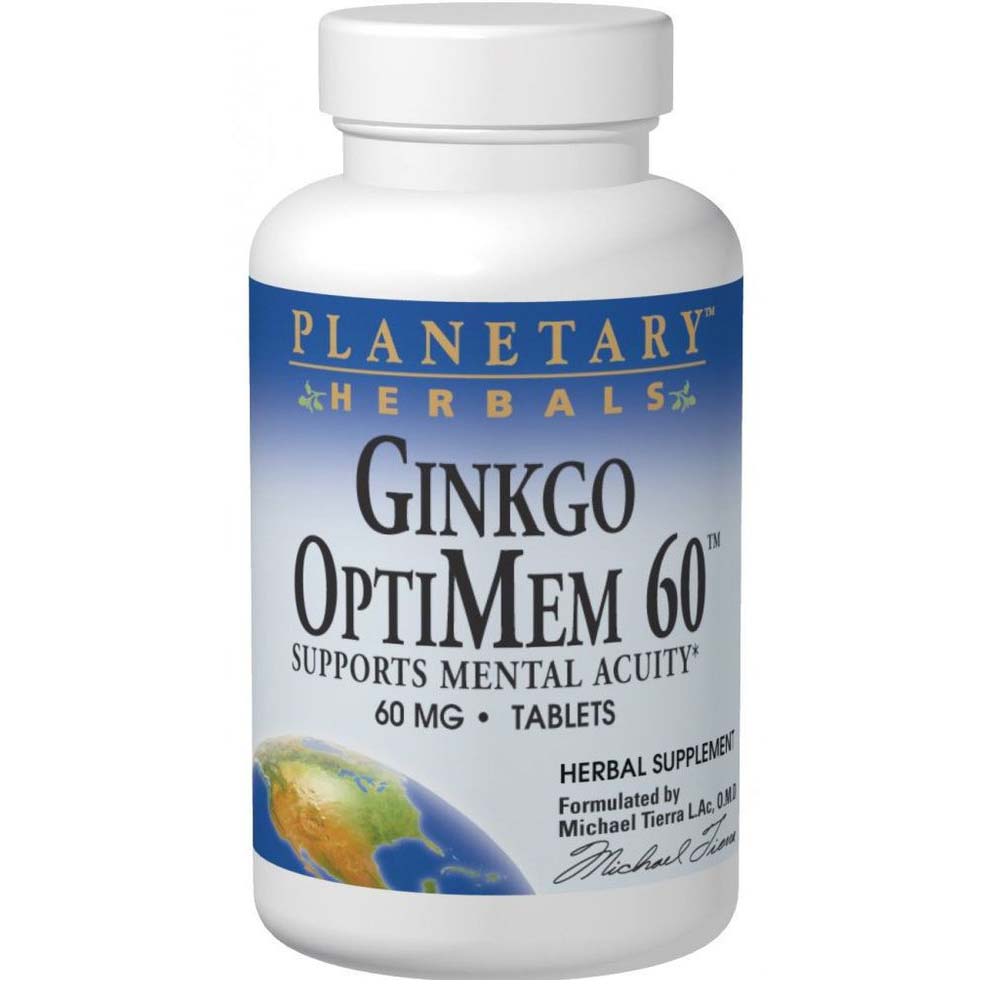 Planetary Herbals Ginkgo Optimem, 120 mg, 30 Tablets - Planetary Herbals